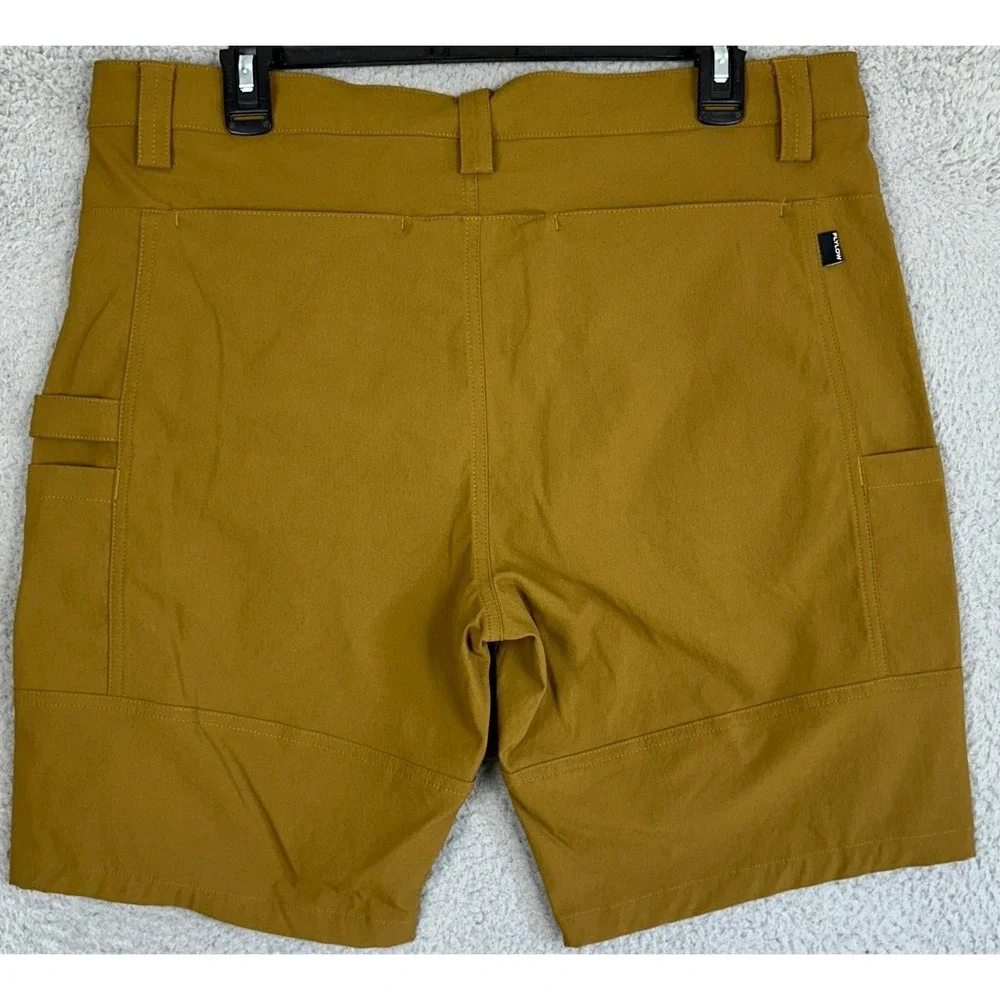 NEW Flylow Trailworks Shorts Men 34 Rye Brown Hiking Cargo Trail Outdoor Stretch